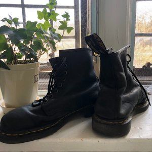 Women's Leather Dr. Martens Combat Boots